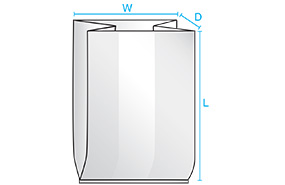 Clear gusset produce bag 8"x4"x18" 0.9 Mil 1000 pcs.