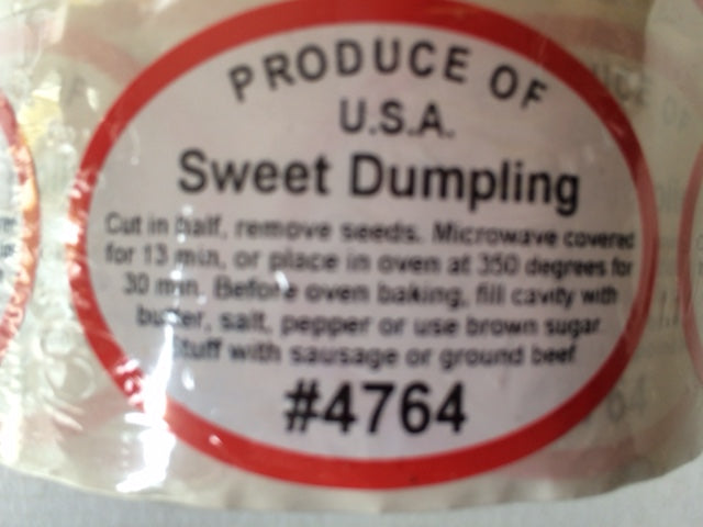 SWEET DUMPLING OVAL LABLE 1000 pcs PER ROLL #4764