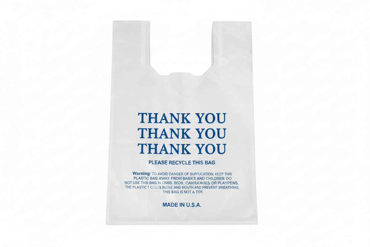 White T-shirt Bag with Full Print