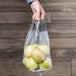 Super clear polypropylene shopping bag 250 per case.Size:8"x 3"x 20" High.