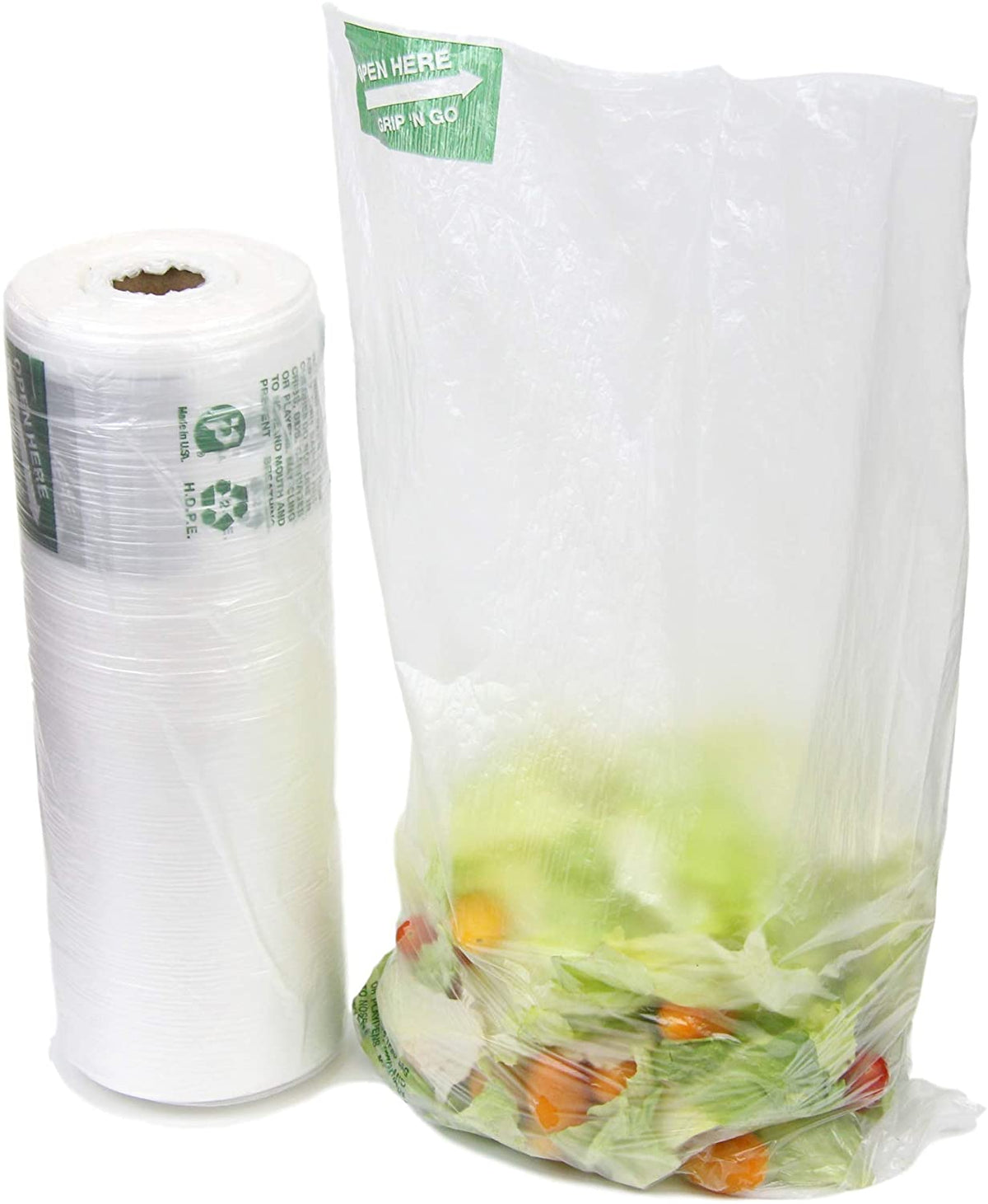 Produce roll bags 4 rolls per case 1500 count  size:12" x 20"