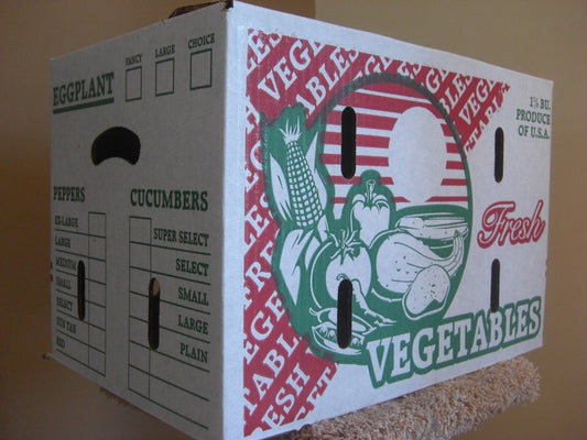 1 1/9 Wax Produce Box – 1/4 Truck Load, Custom Printed with Farm Name
