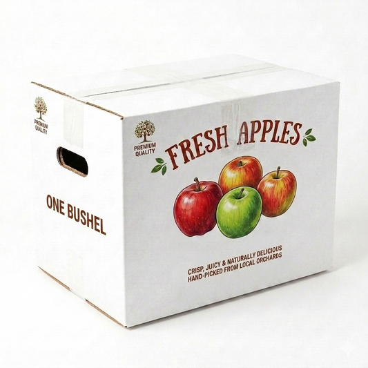 One bushel two pc Apple box 7,000 matching tops & bottoms