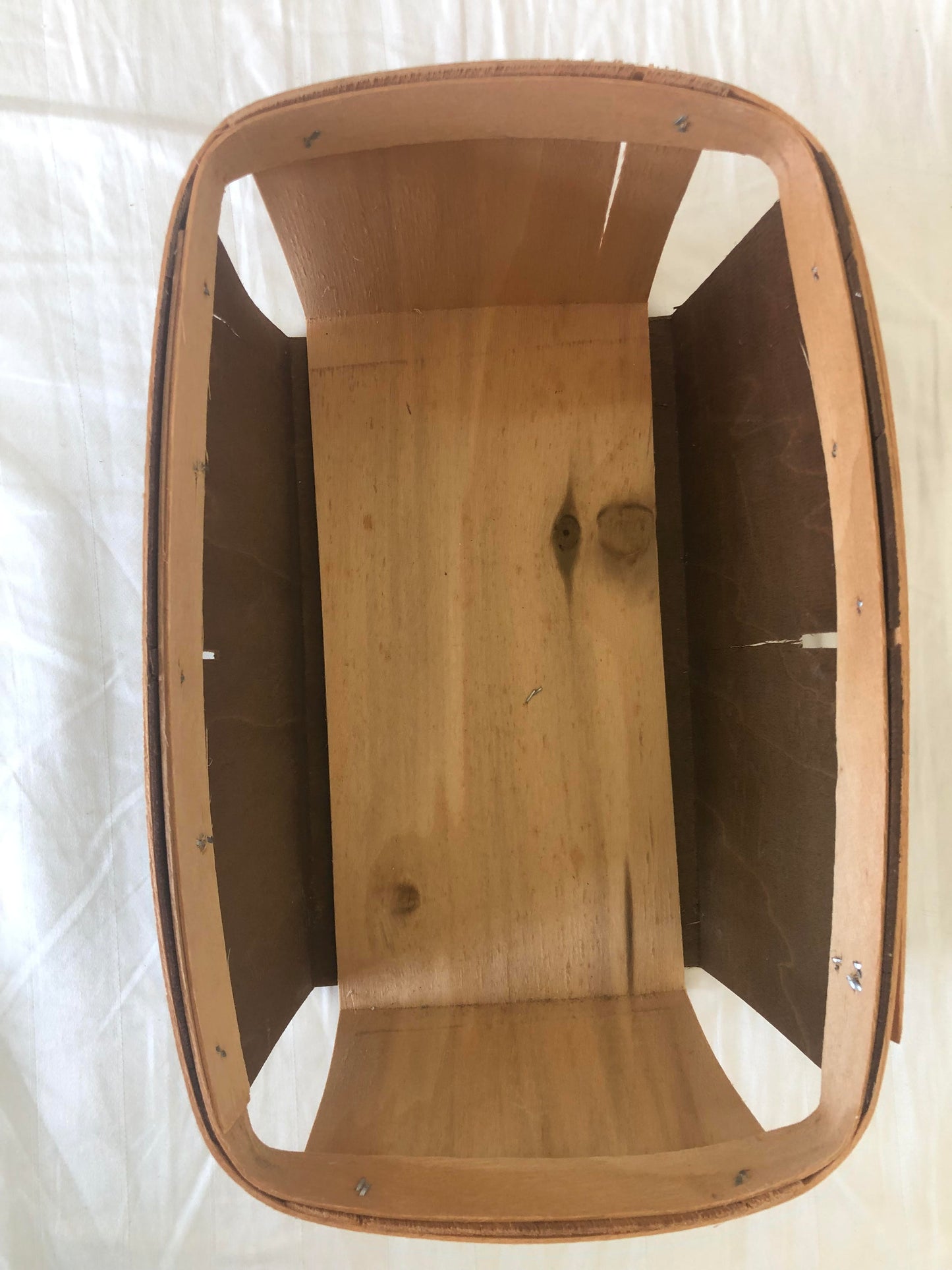 Two Quarts till natural wood 11 in case. Perfect wood container to hold large produce.