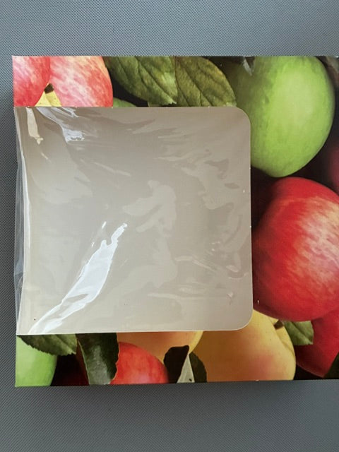 Apple print Box with a window 8"x 8"x 2" perfect box for daunts & Small pastries