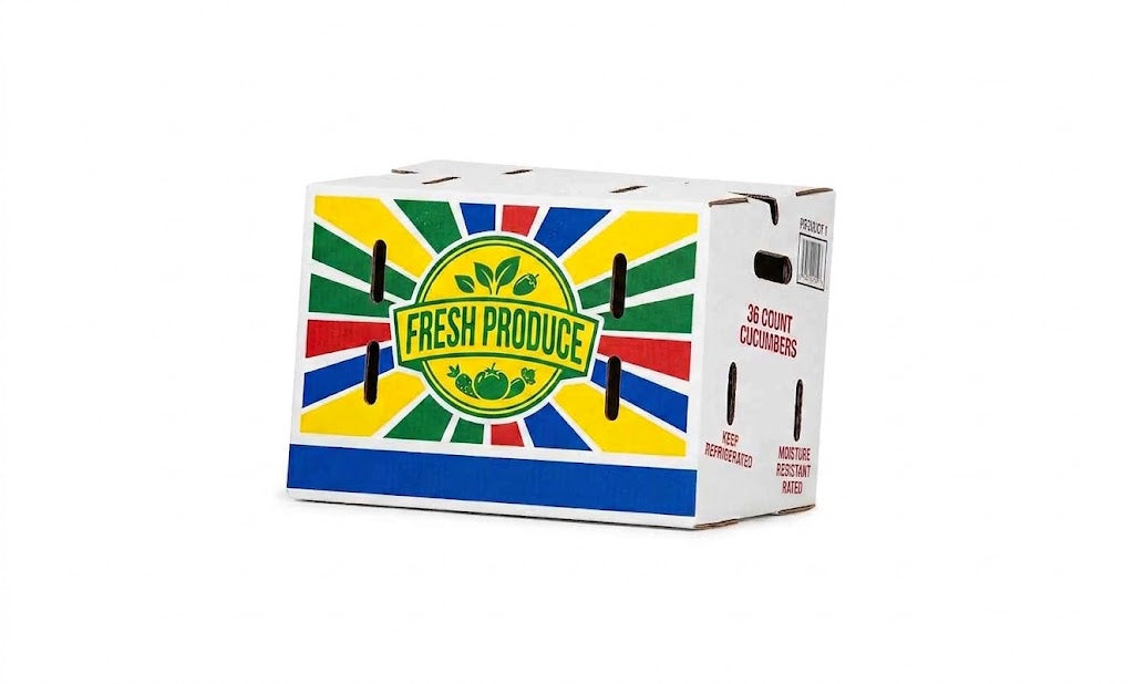 36 count Cucumber box, "Fresh Produce boxes" Waxed **Special Order**
