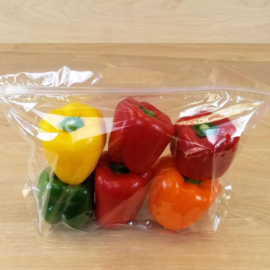 Grab-N-go vented clear polypropylene bag for perfect visibility of the product
