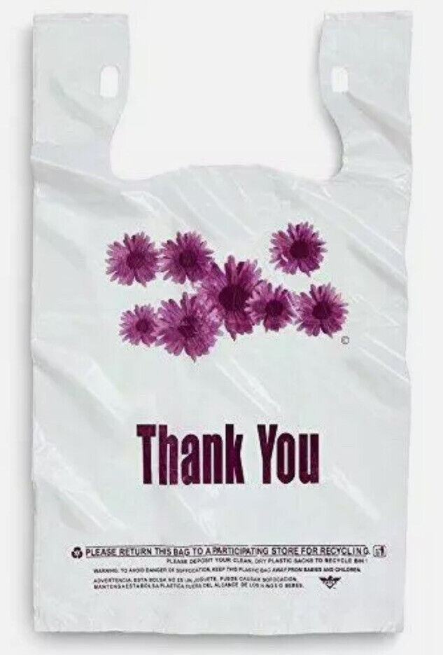 1/6 size T-shirt bag 400 per case Flower design