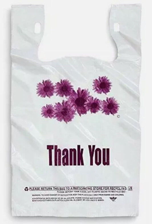 1/6 size T-shirt bag 400 per case Flower design