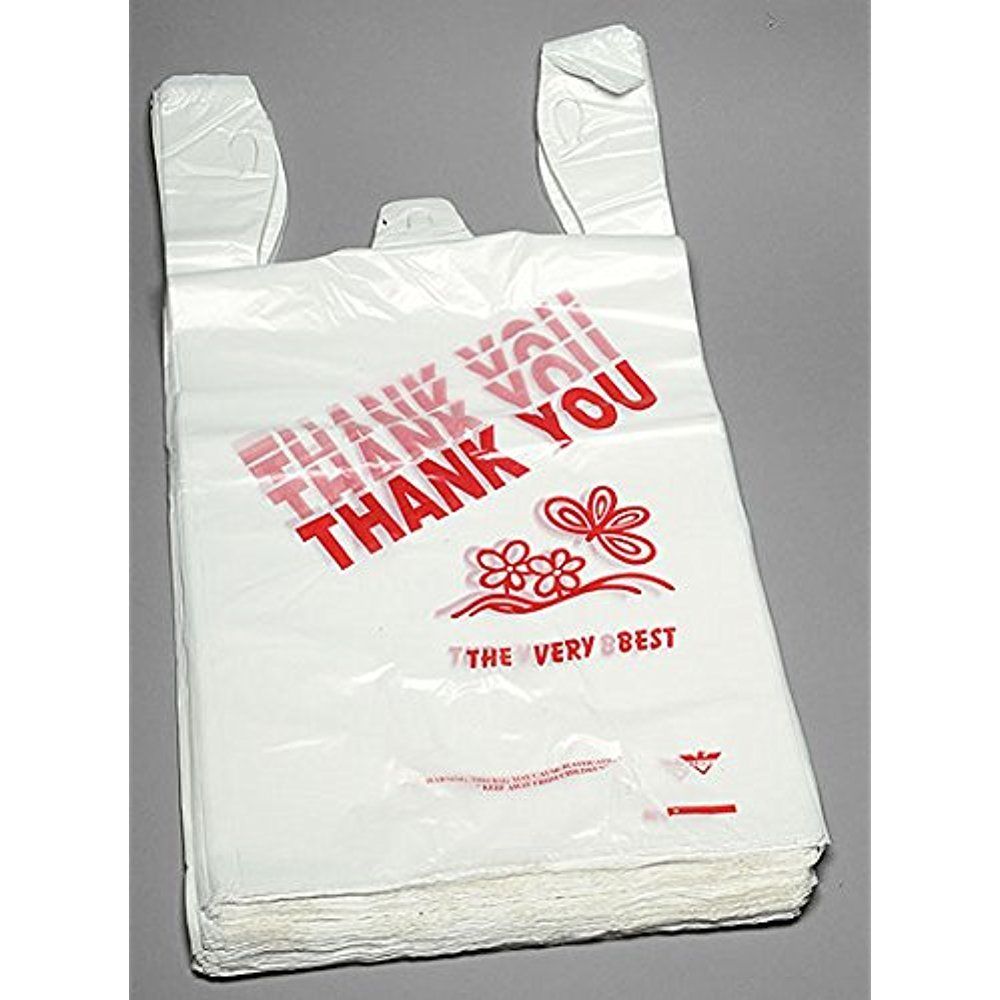 T-Shirt bag 1/6 size Printed one side 1000 bags/case
