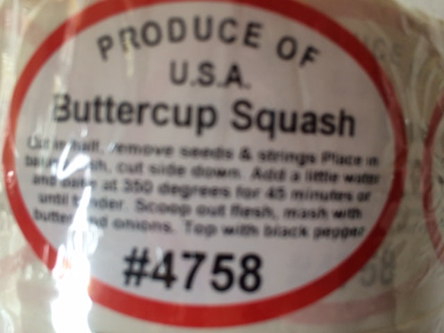BUTTERCUP SQUASH PRODUCE 1000 LABEL PER ROLL