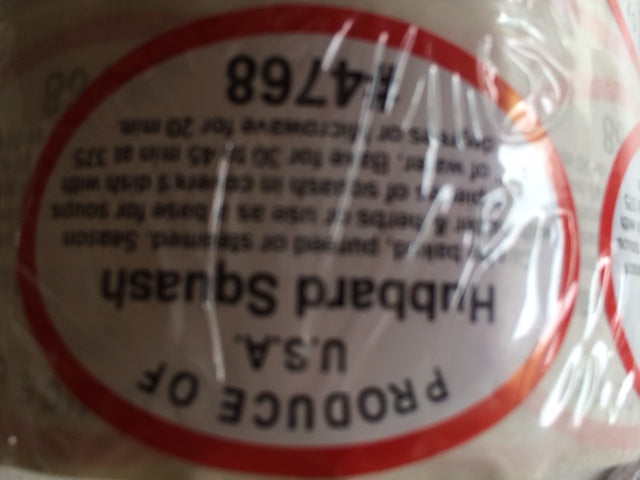 HUBBARD SQUASH LABLE #4768
