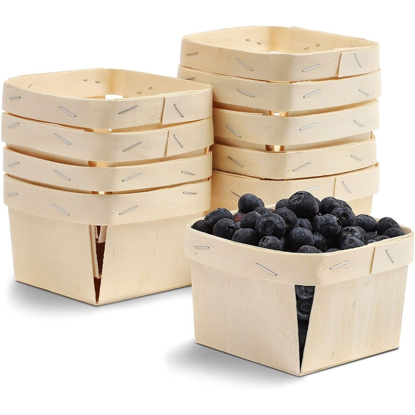 One pint square wood basket 25 pcs.