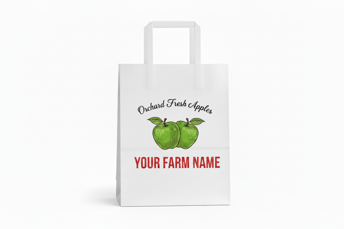 Green Apple Paper Bag