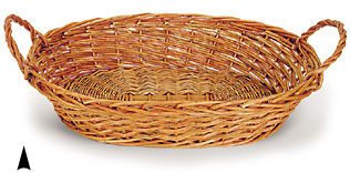 Jumbo Oval Willow Tray 27"x22"x5.5"-