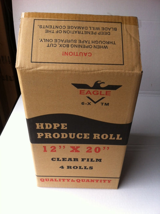 Produce roll bags 4 rolls per case 1400 count  size:12" x 20"
