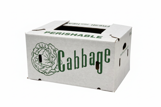 Small Cabbage Box - No Produce of USA text